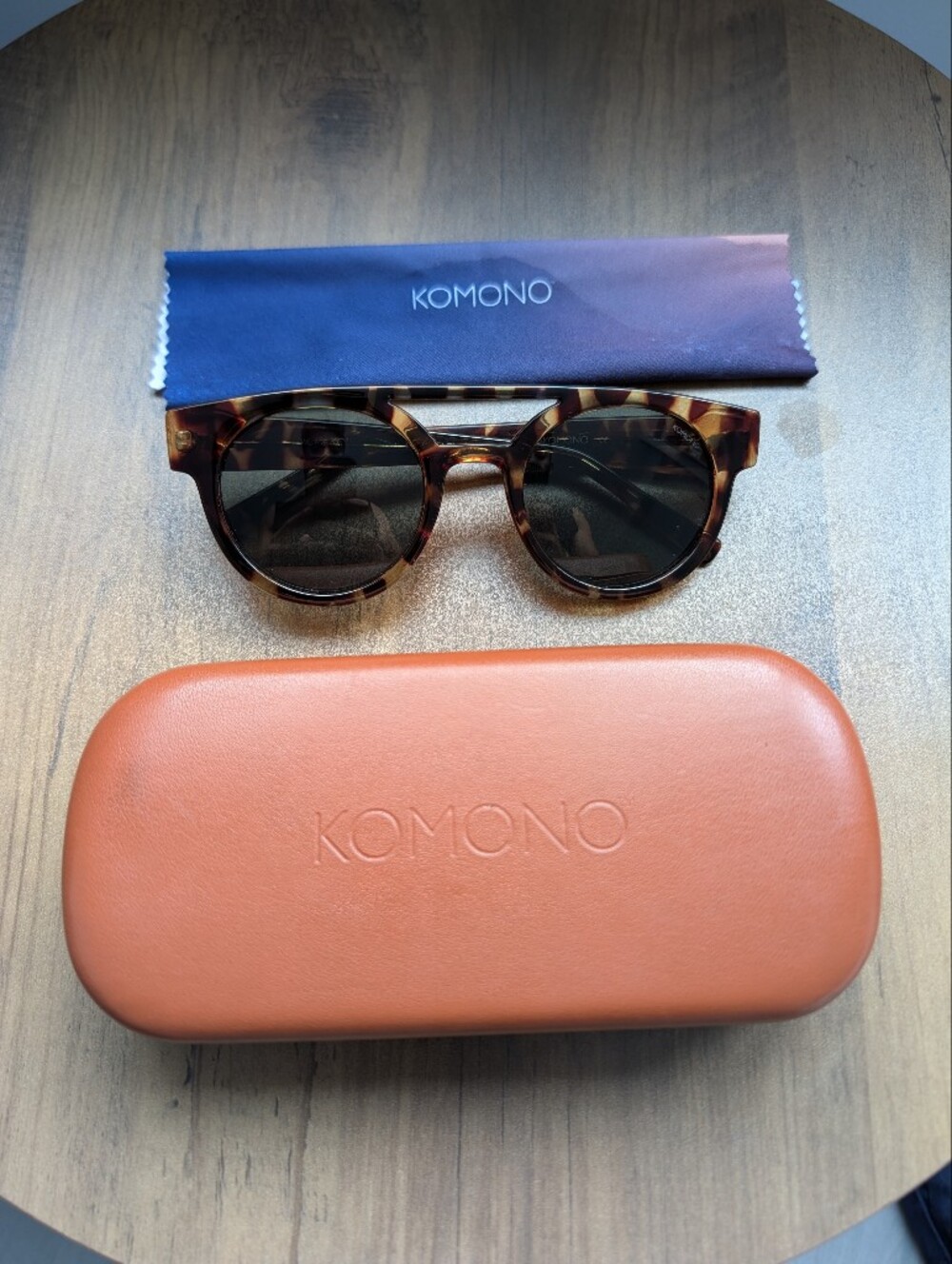 KOMONO Tortoiseshell Round Sunglasses - Brown Frames